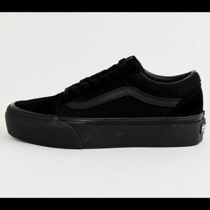 Black platform vans